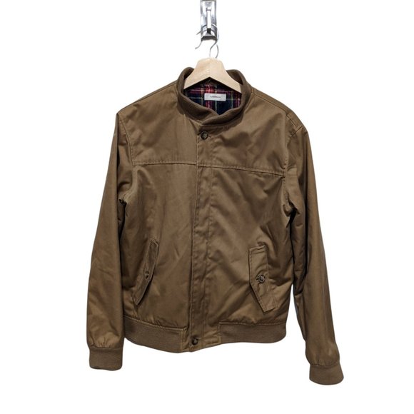 Dunderdon Other - Dunderdon Mens Size Large J39 Bomber Jacket Tan Full Zip Pockets Cotton Blend